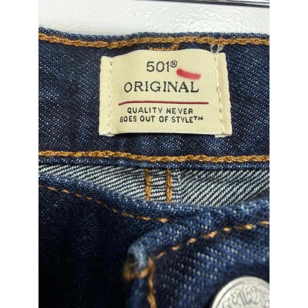 Levis 501 Original Dark Wash Straight Leg Button Fly Jeans 30x30 (EE32)NEW